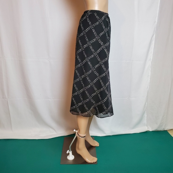 Charter Club Black with White Dots Skirt size 14 - Picture 2 of 5